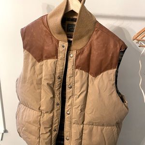 Polo by Ralph Lauren Leather-Yoke Down waistcoat